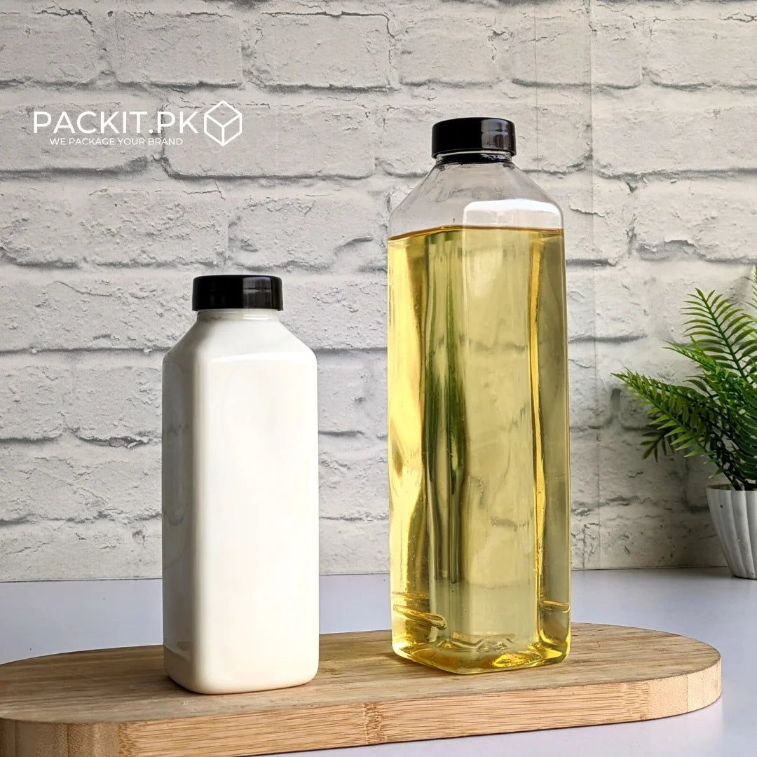 modern design square litre bottles made in Pakistan