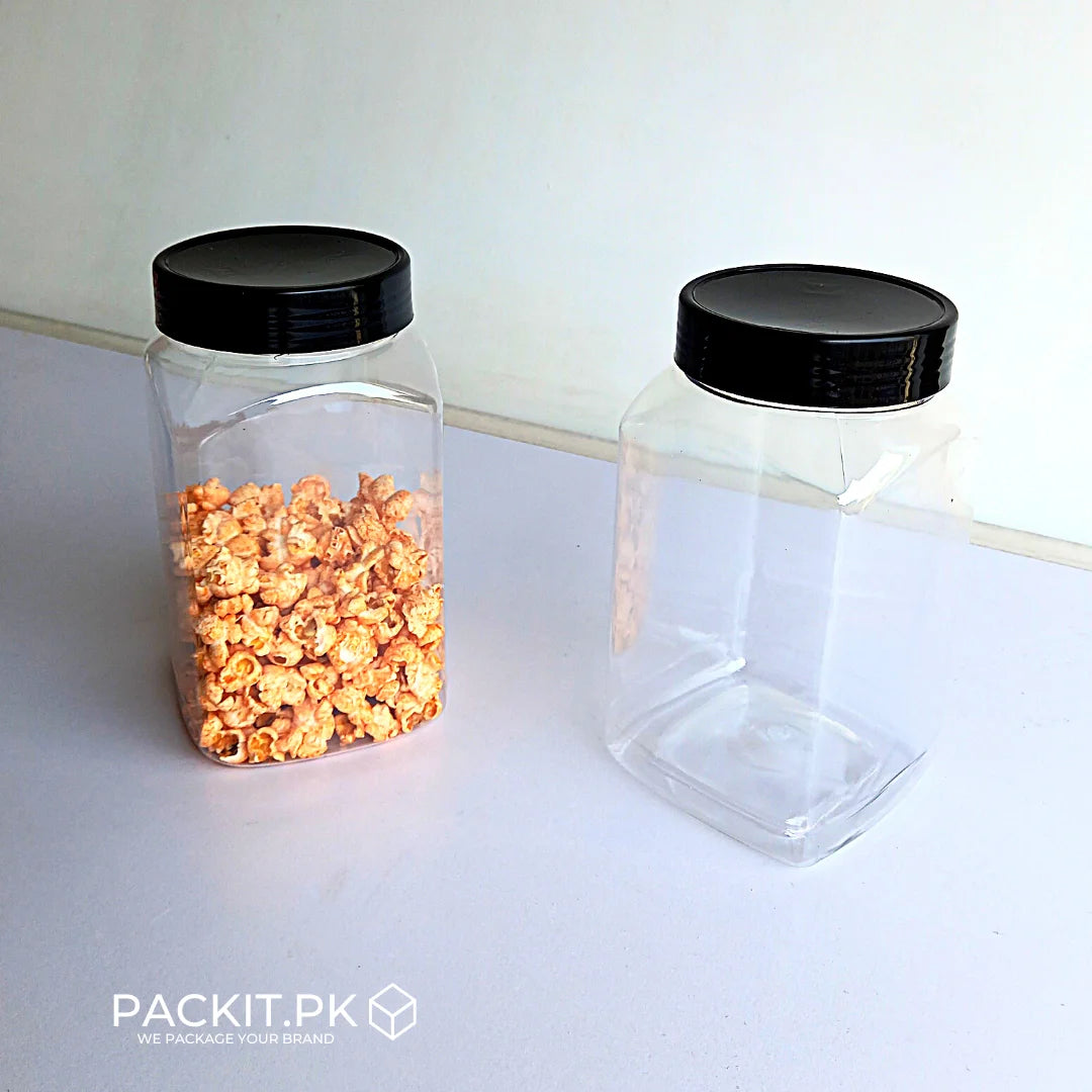 Square Plastic jars