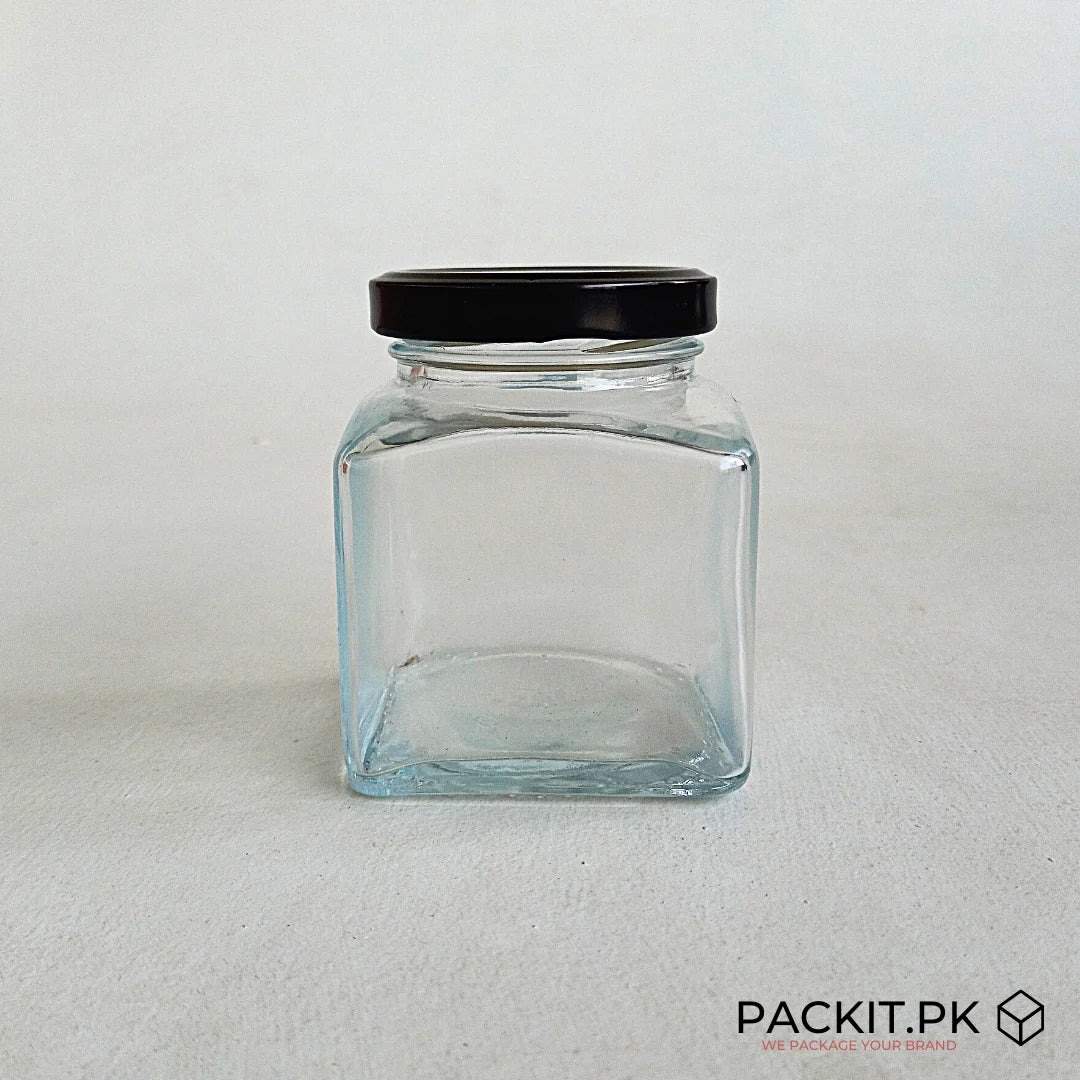 Square Glass Jar (200 ml) for 250 gram honey