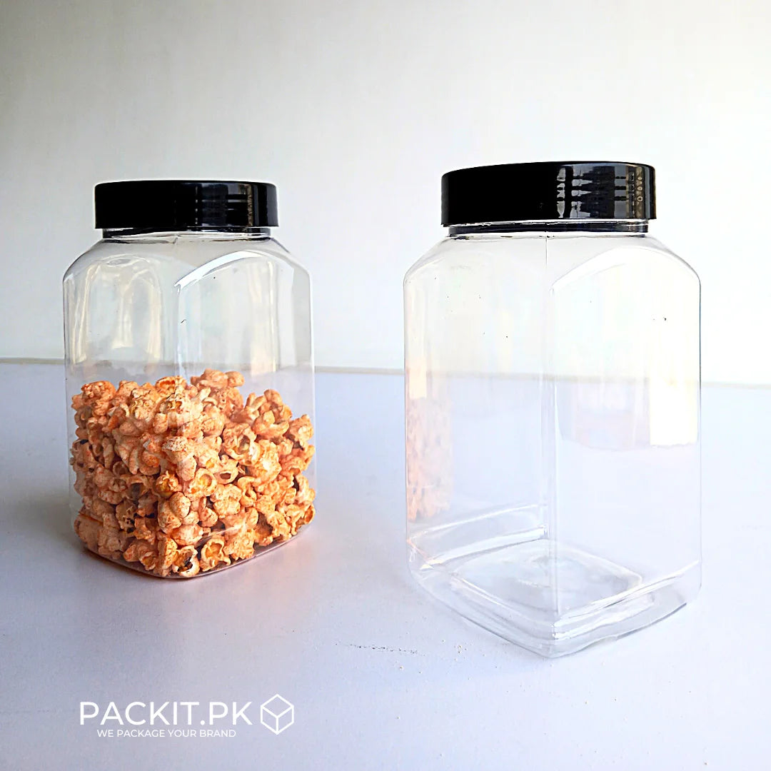 Square Plastic jars