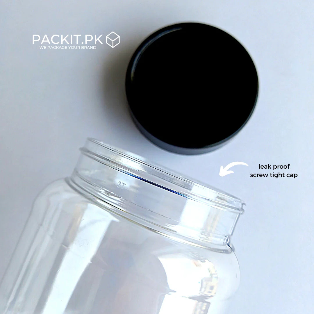 Litre Plastic Jar - round
