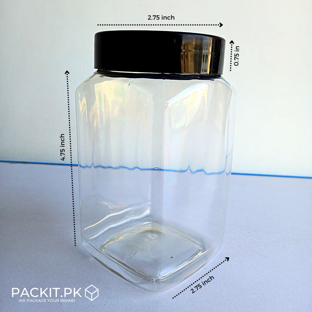 square plastic storage packaging pantry food jars