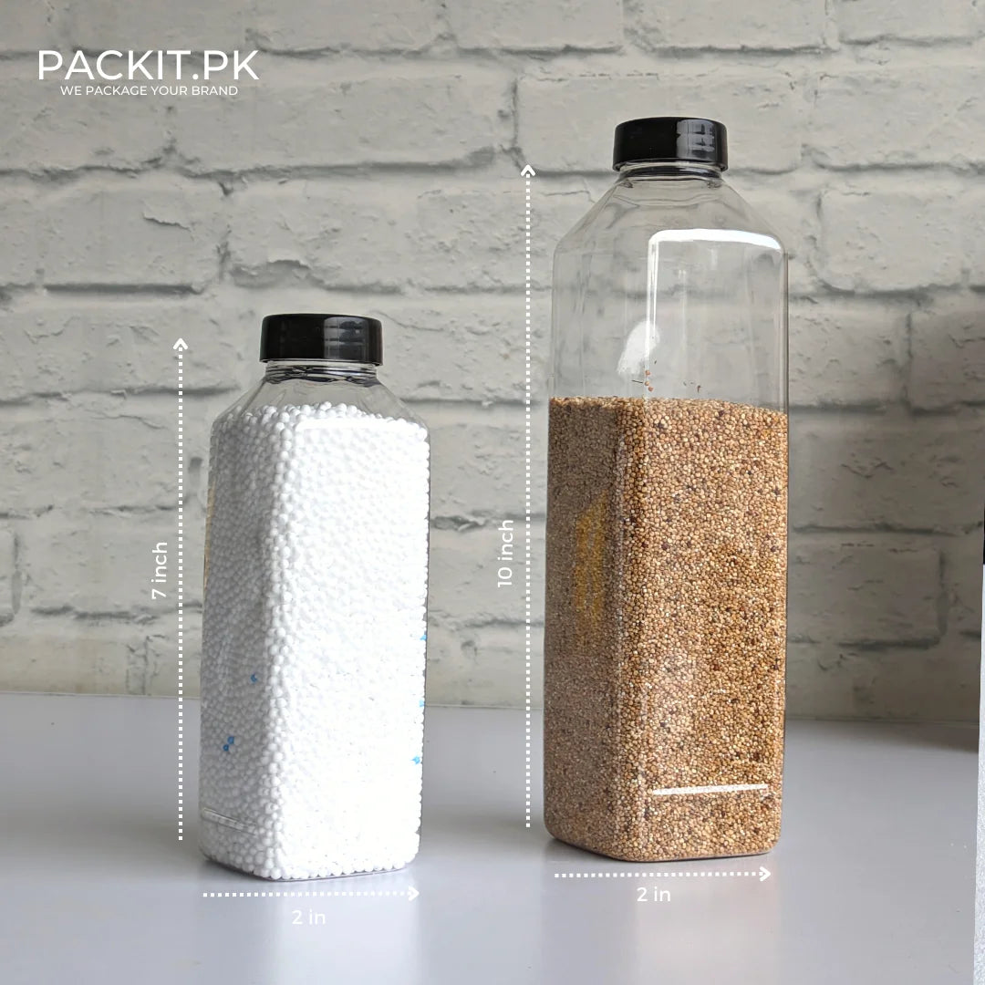 buy high quality square plastic bottles for liquid packaging online Pakistan 