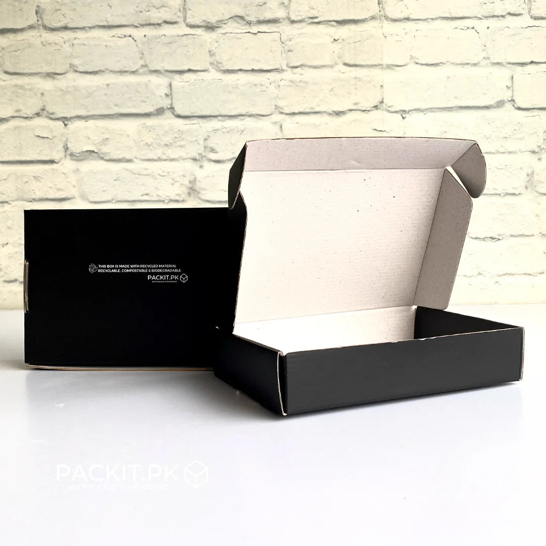 matte black packing carton boxes for ecommerce business online in Pakistan