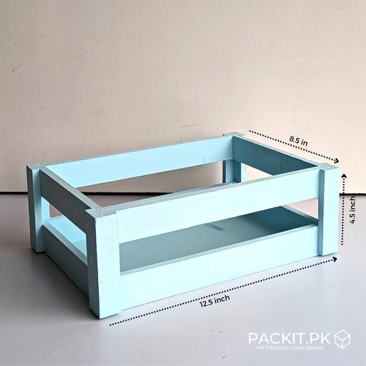 Baby Blue Crates - Wooden Baskets