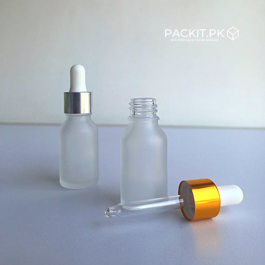 Glass Serum Bottles - Frosted Glass
