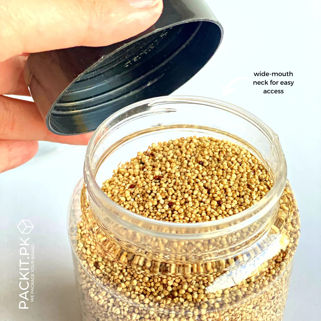 Food-Grade Plastic Jar with Secure Lid