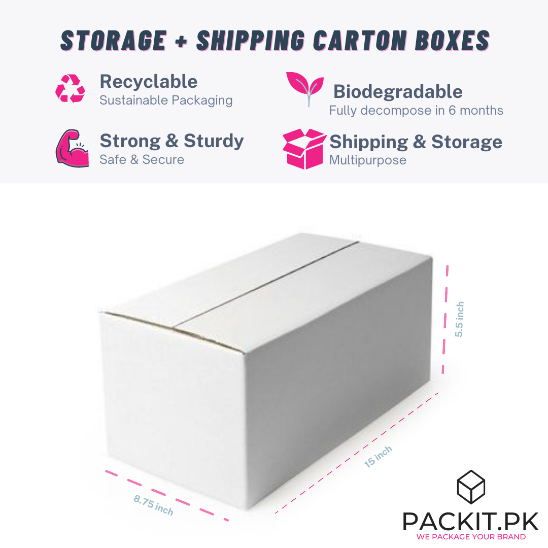 White Carton Box for Shipping & Storage