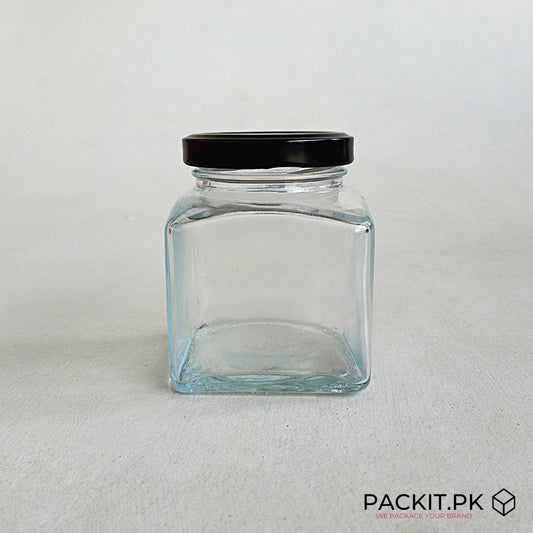 Square Glass Jar (200 ml) for 250 gram honey