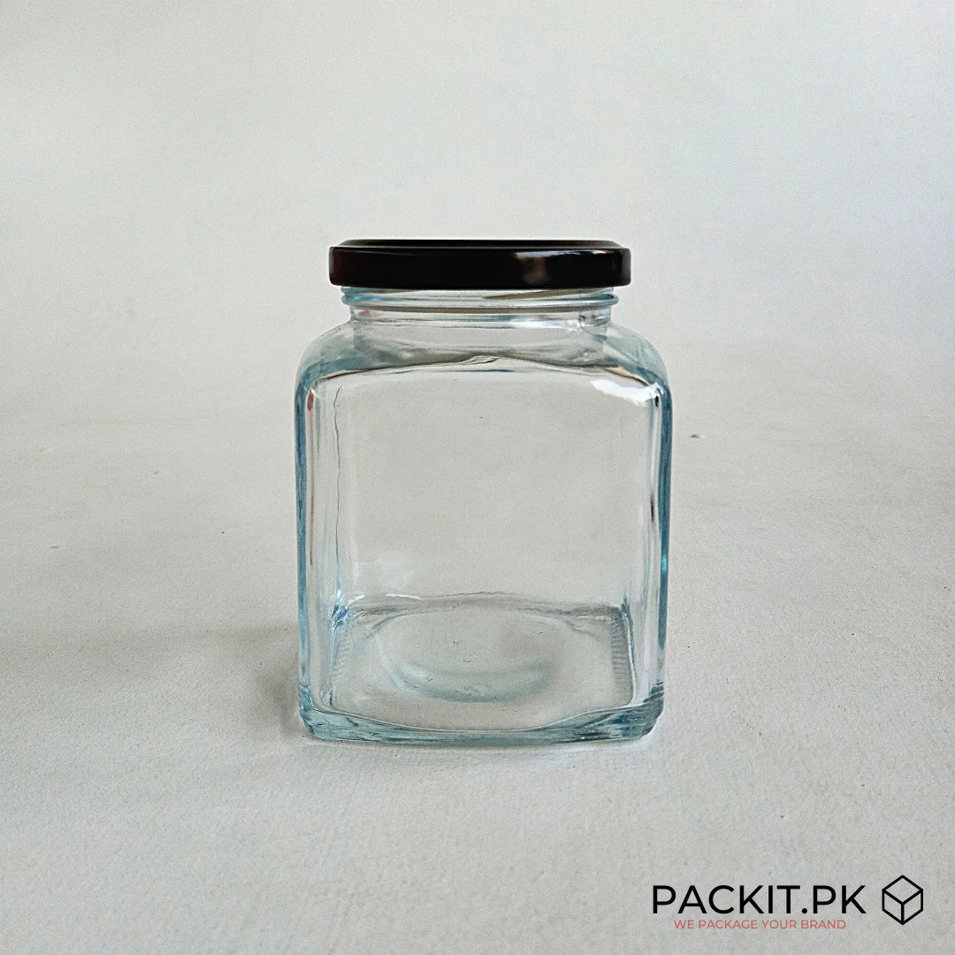 Square Glass Jar (400 ml) for half KG honey