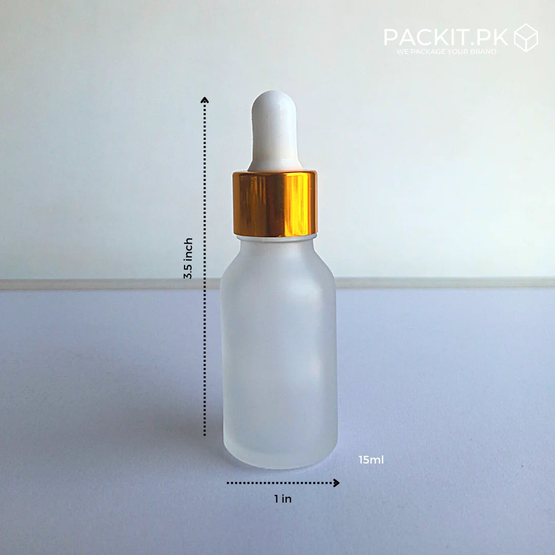 Glass Serum Bottles - Frosted Glass