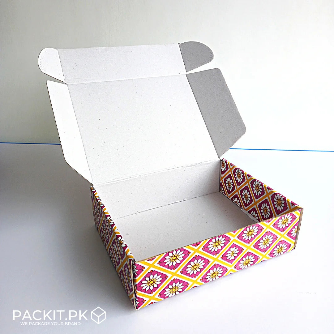 Purple Floral Packaging Boxes in Pakistan – packit.pk