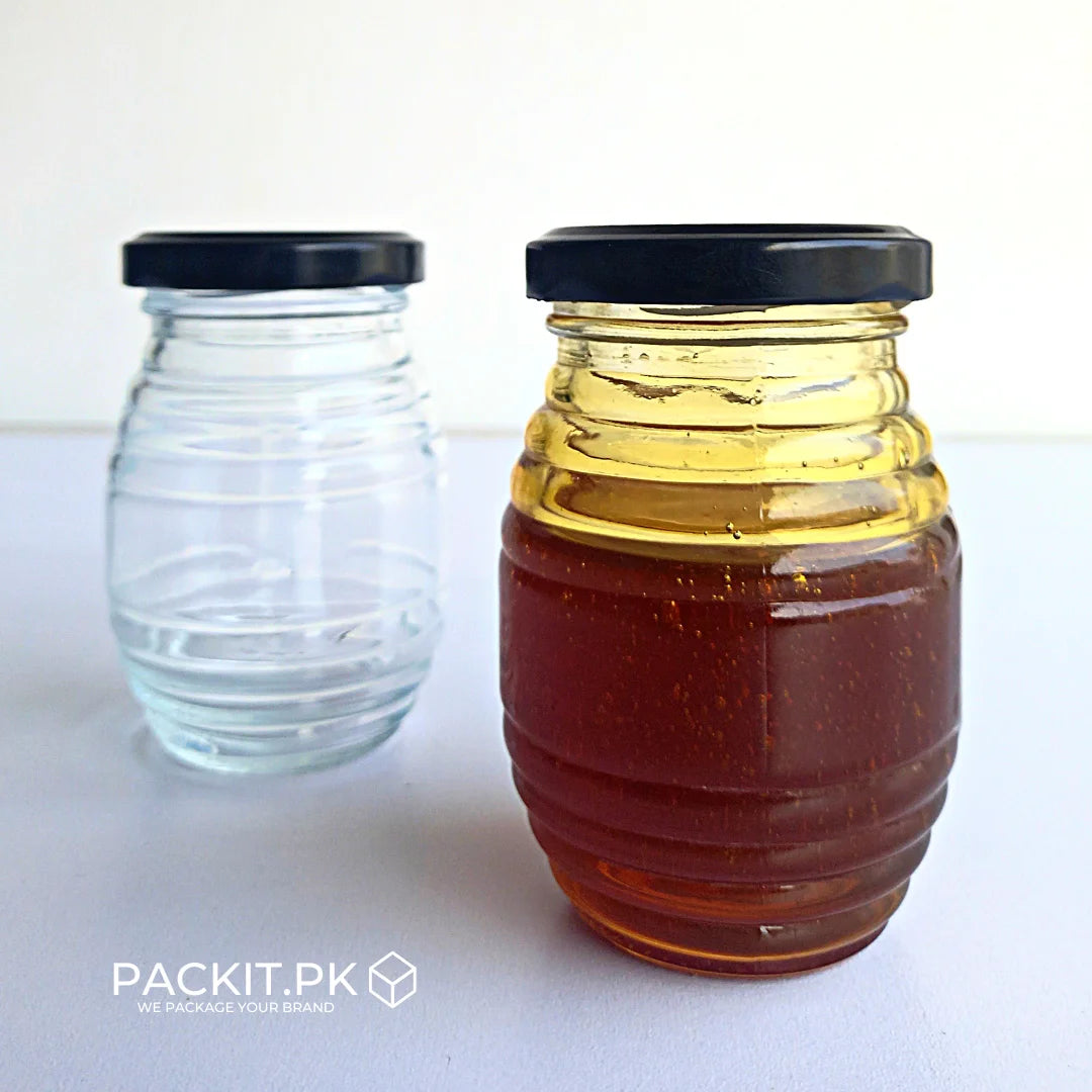 Spiral Glass Jar - Honey, Jam, Sauce & Desserts