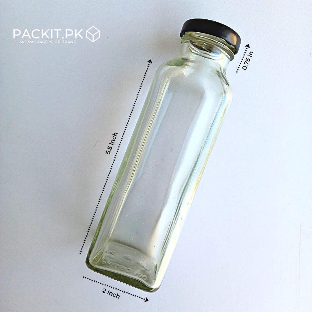 300ml Square Glass Bottle