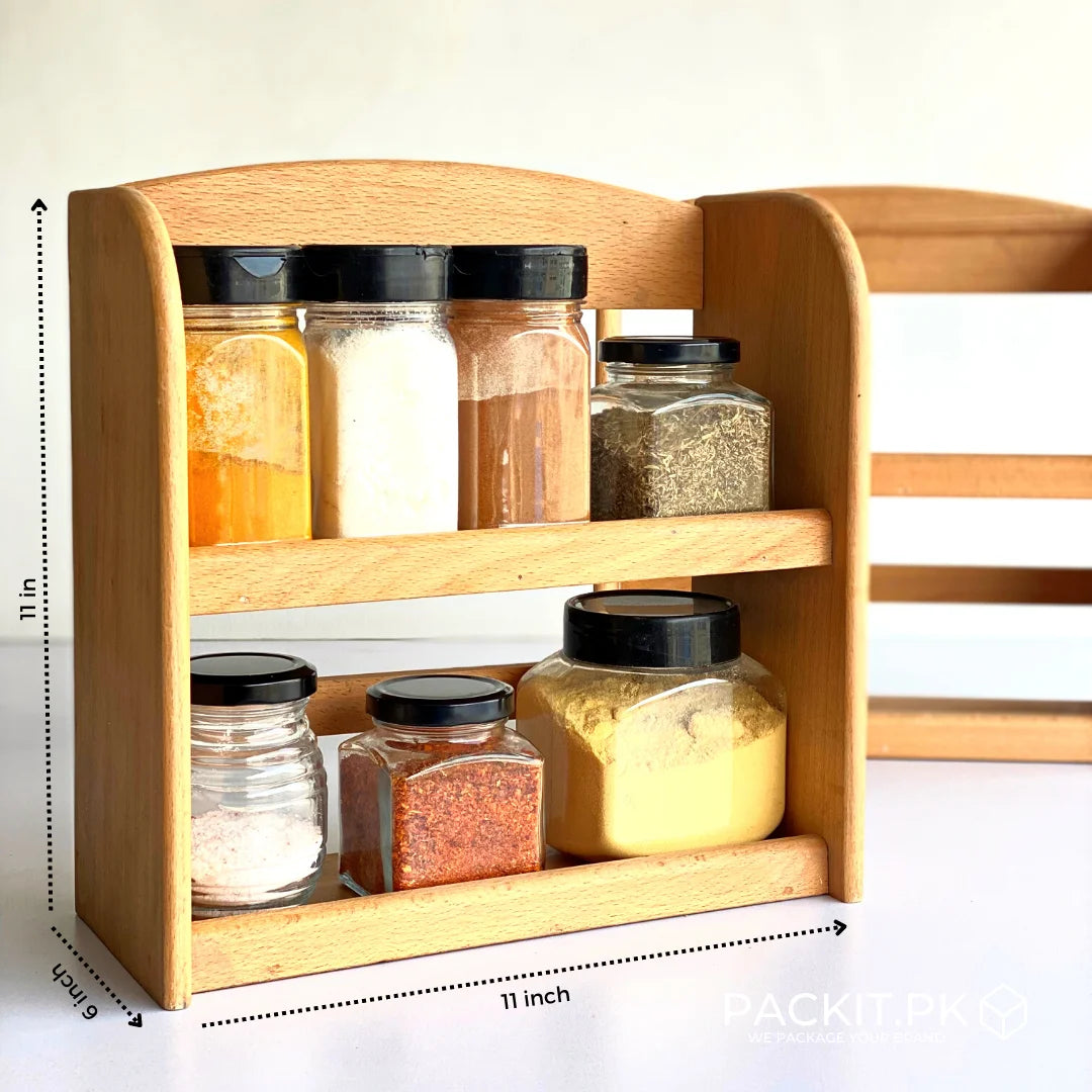 Wooden Spice Rack Organizer for Kitchen